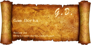 Gam Dorka névjegykártya